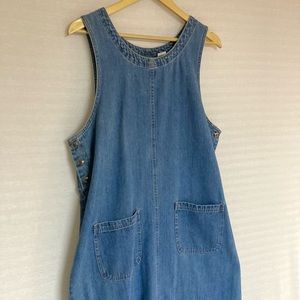 Vintage 90s Denim Frock Simple and Classic
